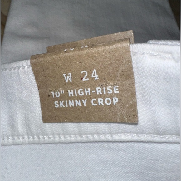 Madewell 10" High-Rise Skinny Crop Jeans in Pure White NWT Size 24 - Picture 8 of 9